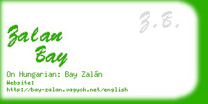 zalan bay business card